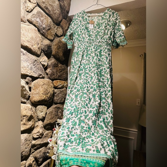 NWT Lapogee cotton linen blend maxi dress. Size S. Very hobo cottage core. - Picture 13 of 14